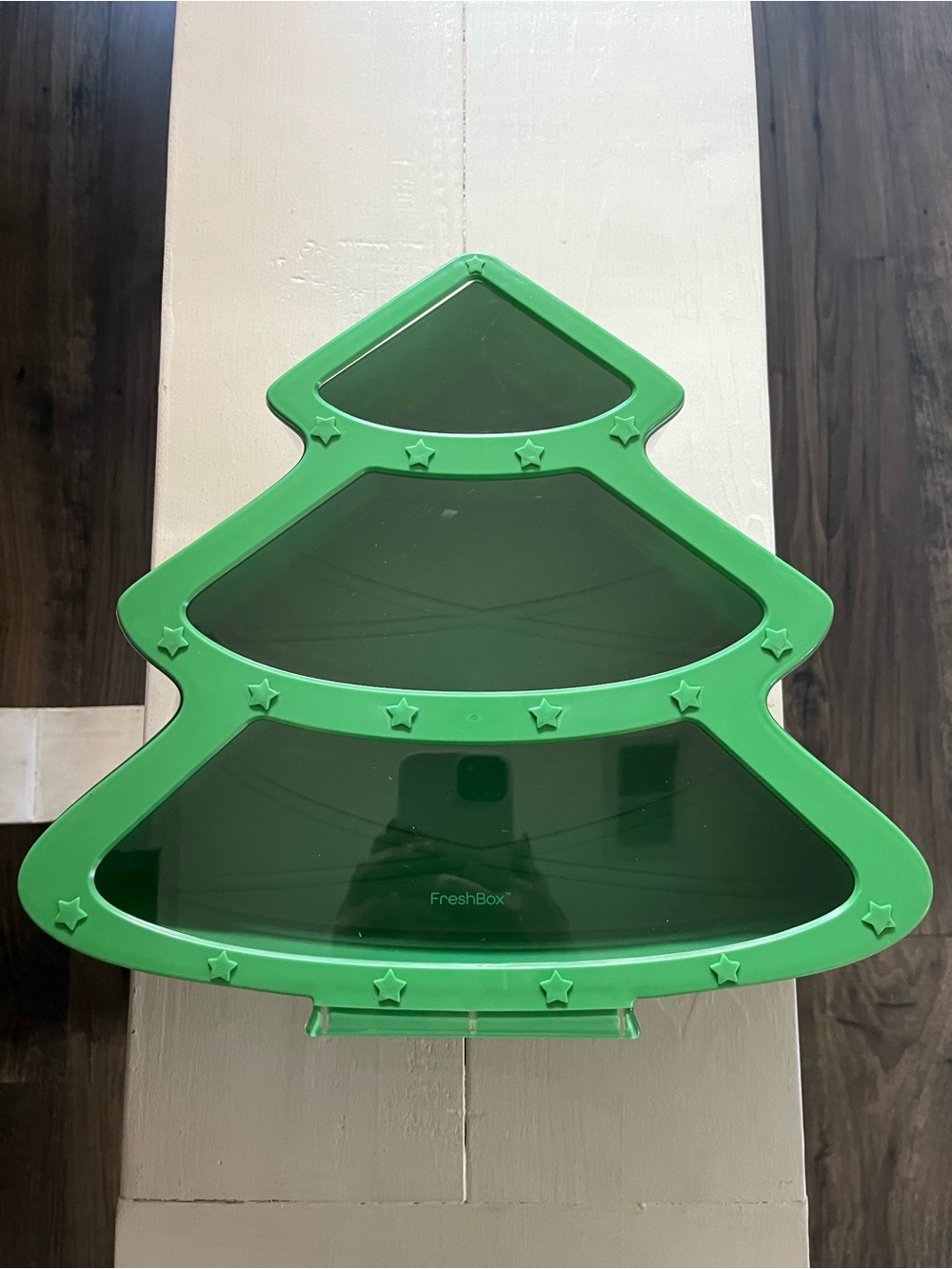 fresh Green Tree-Shaped Holiday Decor Storage Organizer